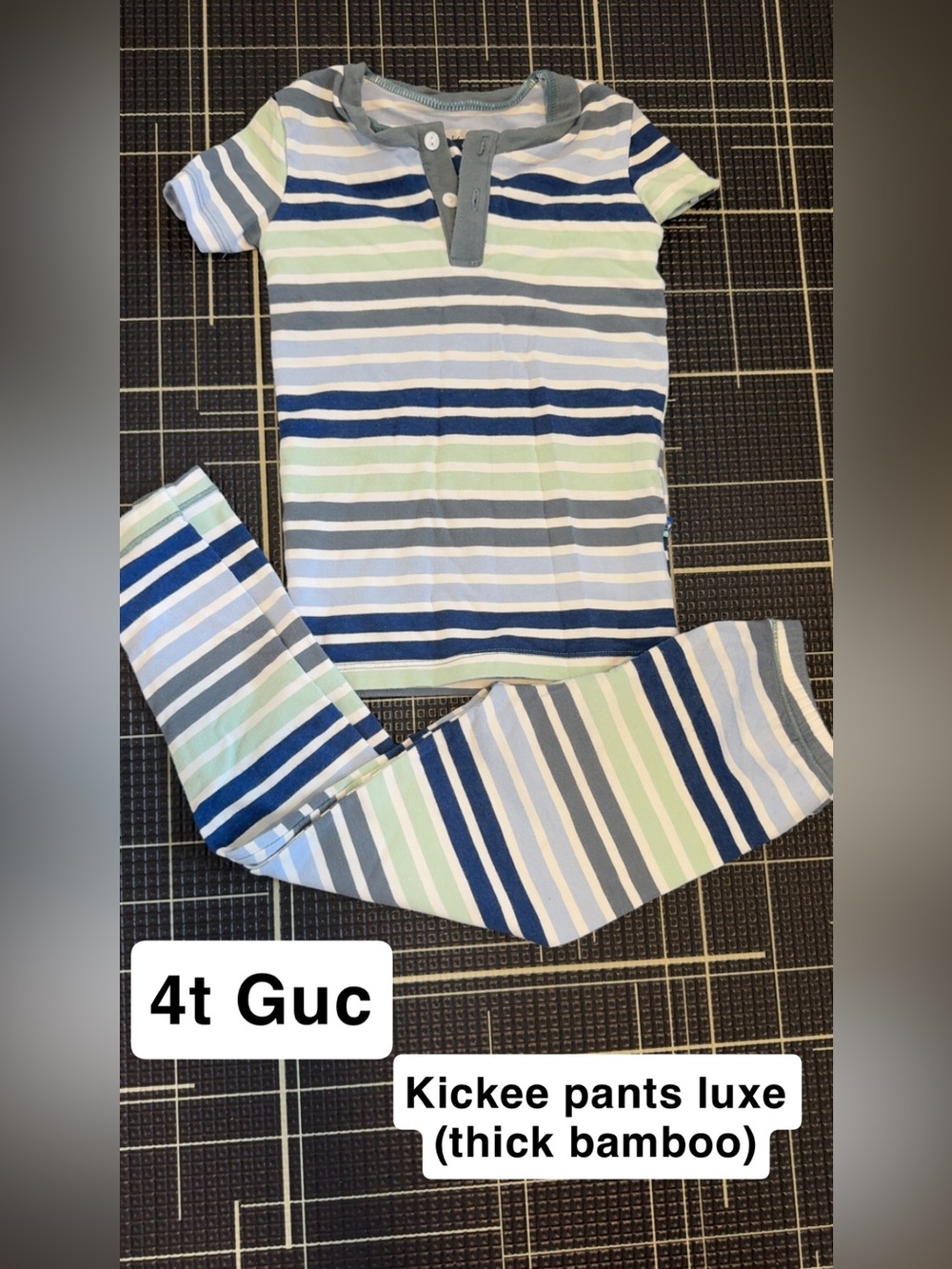 Kickee pants stripe luxe set